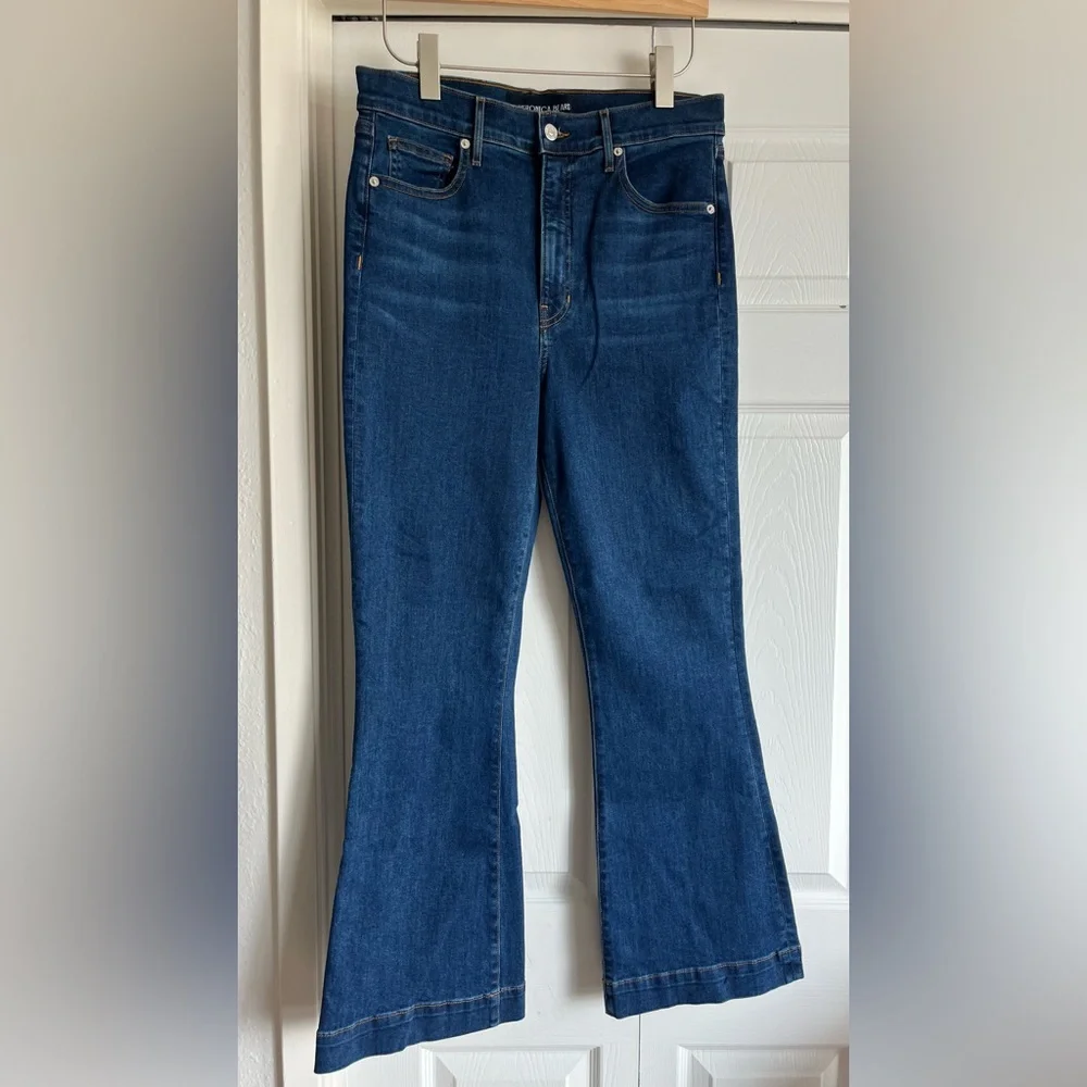 NWT Veronica Beard Carson Ankle Kick Flare in Bright blue size 31